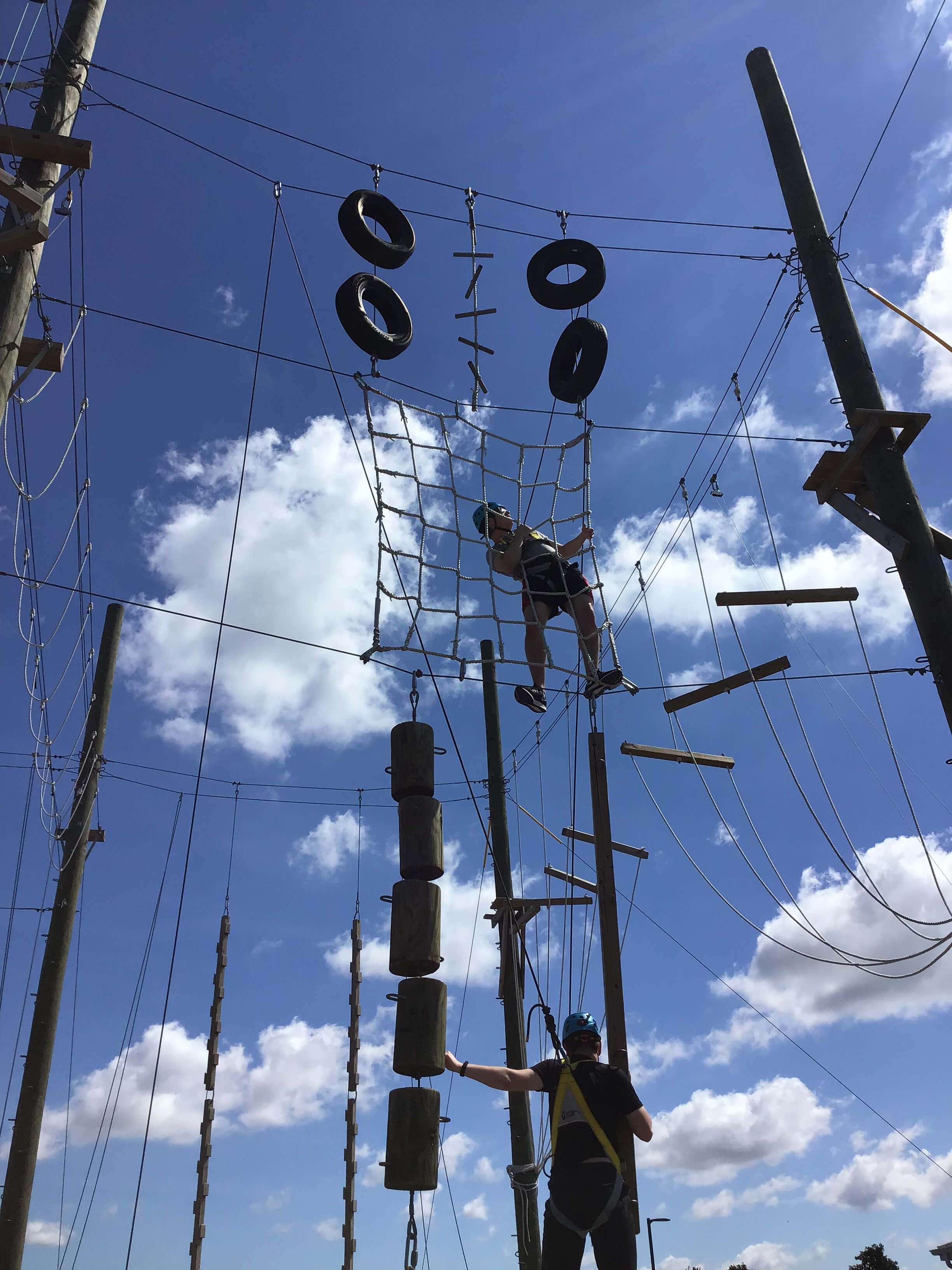 vertical playpen on high ropes course